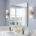 thumbnail image 6 of ANGELES HOME 40"x36" Bathroom Medicine Cabinet with Mirror – Wall Mounted, Chrome Aluminum Frame, Adjustable Shelves for Storage, 6 of 13