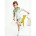 thumbnail image 3 of GYRATEDREAM Baby Boy Summer Clothes Contrast Color Short Sleeve T Shirts Stretch Rolled Shorts Cute Toddler Outfits 12M-6T, 3 of 3