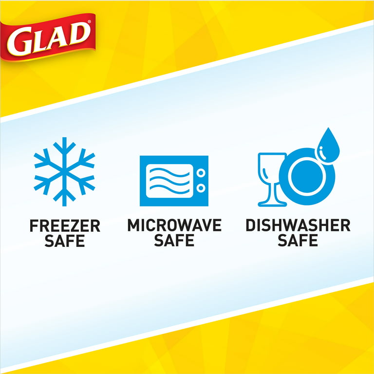 Gladware Freezerware Food Storage Containers | Small Food Storage  Containers, Small Containers in Rectangle Shape Hold up to 24 Ounces of  Food, 4