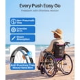 thumbnail image 3 of VOCIC Ultra Lightweight Wheelchair for Adults, Swing-Away Footrests, Aluminum Frame, 300 lbs Capacity, Purple, 3 of 10