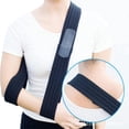 thumbnail image 6 of 71 Inch 180 cm Shoulder Immobilizer Arm Sling, Adjustable Lightweight Comfortable Effective Medical Arm Support Sling for Rotator Cuff Torn Arm Wrist Hand Elbow Injury, Broken Fractured Bones, Black, 6 of 13