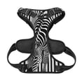 thumbnail image 5 of Lsque Optical Zebra Illusion Dog Harness, No-Pull Pet Harness with 2 Leash Clips, Adjustable Soft Padded Dog Vest with Easy Control Handle for Large Dogs-Medium, 5 of 9