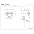 thumbnail image 5 of Kingston Brass FB5618CKL Kaiser 4 in. Centerset Bathroom Faucet with Pop-Up Drain, Brushed Nickel, 5 of 5