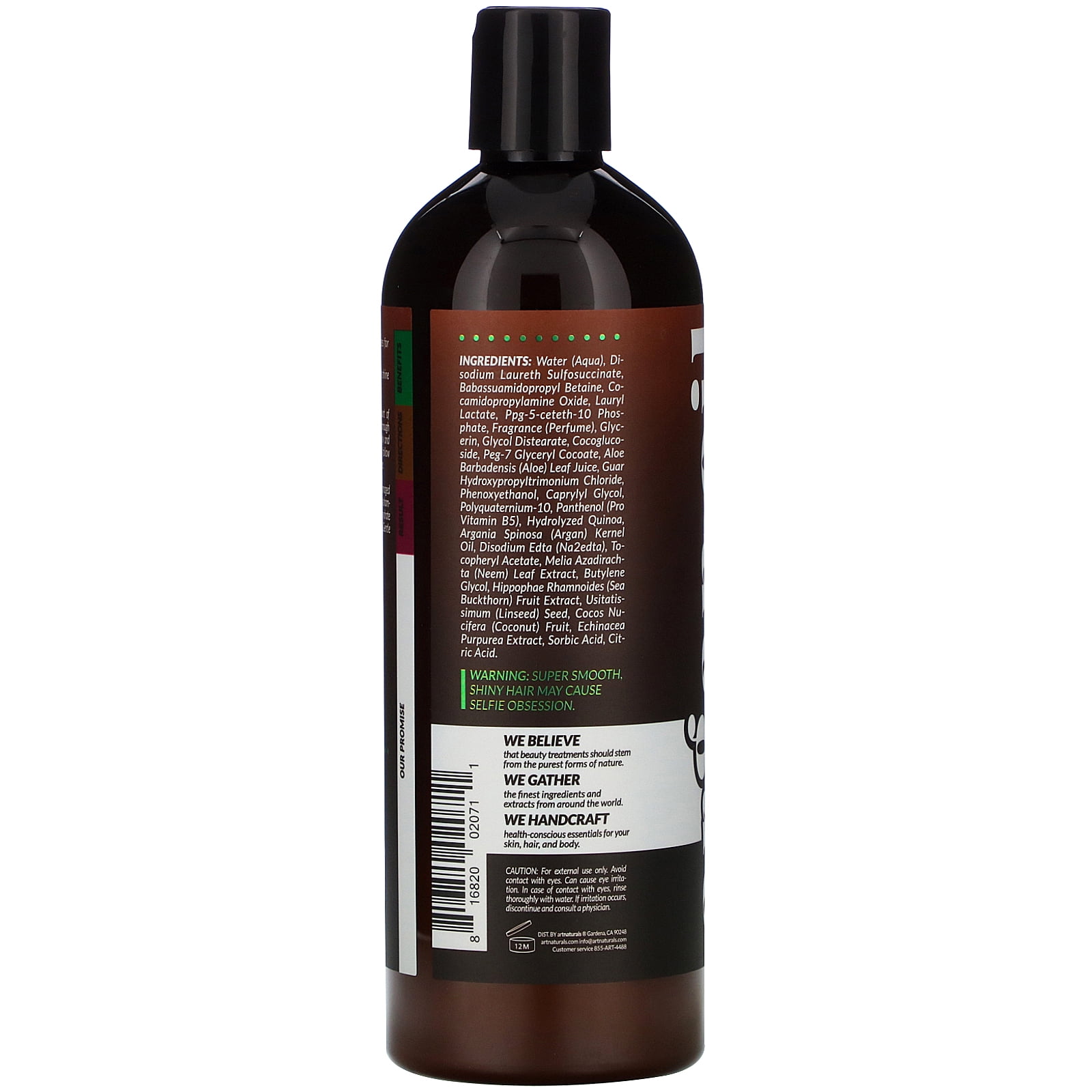 ArtNaturals Moroccan Argan Oil Shampoo Moisturizing 16 Fl Oz 473ml Walmart
