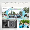 thumbnail image 4 of Cámarae Compacta digital, Cámara Digital 4K HD Pantalla Dual IPS 50MP 30MP Lente Dual Zoom Digital Digital Digital 16x AF Flash Actorado Cámara Pequeña Para Adolescentes Estudiantes, 4 of 7