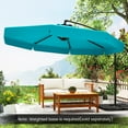 thumbnail image 5 of Gymax 10FT Offset Hanging Umbrella Patio Cantilever Umbrella w/ Easy Tilt Adjustment Turquoise, 5 of 10
