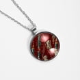 thumbnail image 4 of Christmas Elegant Glass Circular Pendant Necklace - Women's Jewelry, 4 of 5