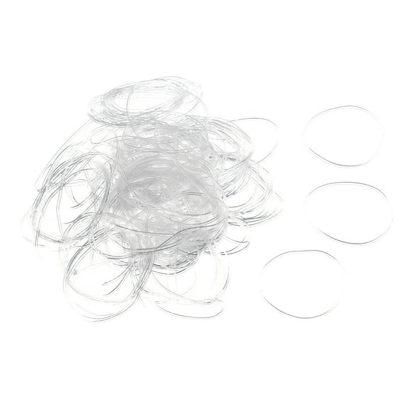 Uxcell 1000 Pack Rubber Band Stretchable Rubber Elastic Band Clear 38mm x 1mm Hair Rubber Bands for Home Office