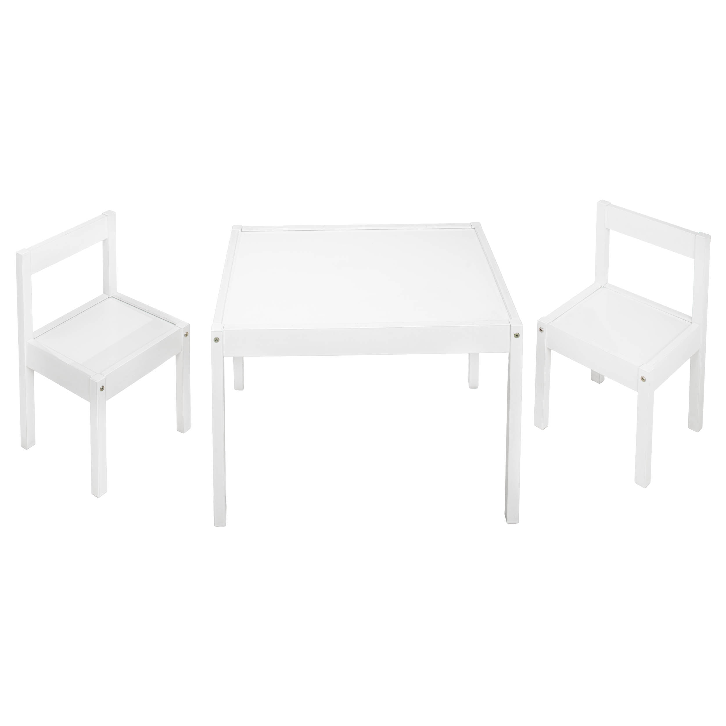 Mainstays Kids 3-Piece Table and Chair Set, White