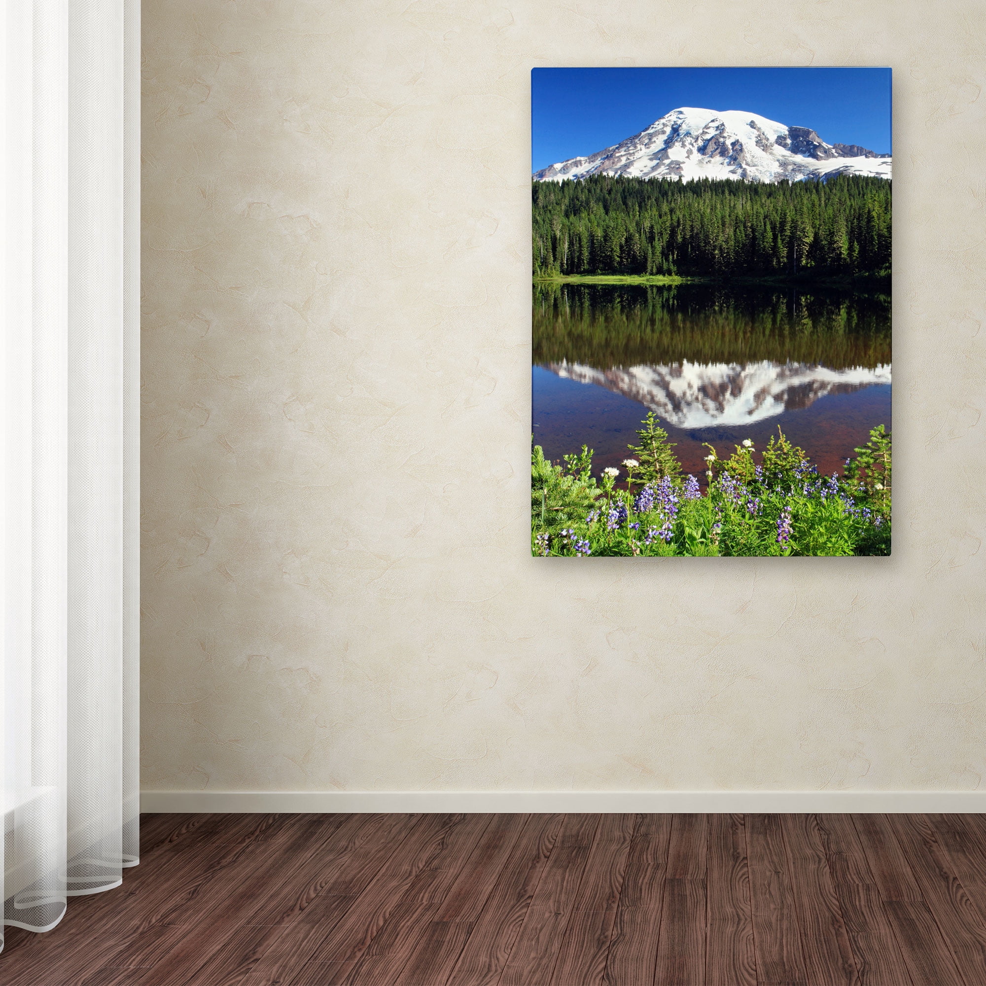 Trademark Fine Art "Rainier Wildflowers" Canvas Art by Pierre Leclerc