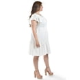thumbnail image 2 of Vestido de lino con volantes Roman Fashion /Tallas Extras, 4355 (Blanco) blanco 40, 2 of 7