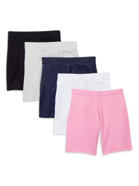 Wonder Nation Girls 4-18 & Plus Solid 5-Pack Bike Short
