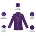 thumbnail image 4 of Panda Uniform by HeedFit Men's Lab Coat, 3 Pockets, Button Front, 31", 10XL, Purple., 4 of 6