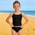 thumbnail image 3 of Kcolen Girls Swimsuits Tankini Sets with Swim Shorts 2 Piece Bathing Suits for Girls Kid Summer Beach Swimwear,15-16 Years, 3 of 6