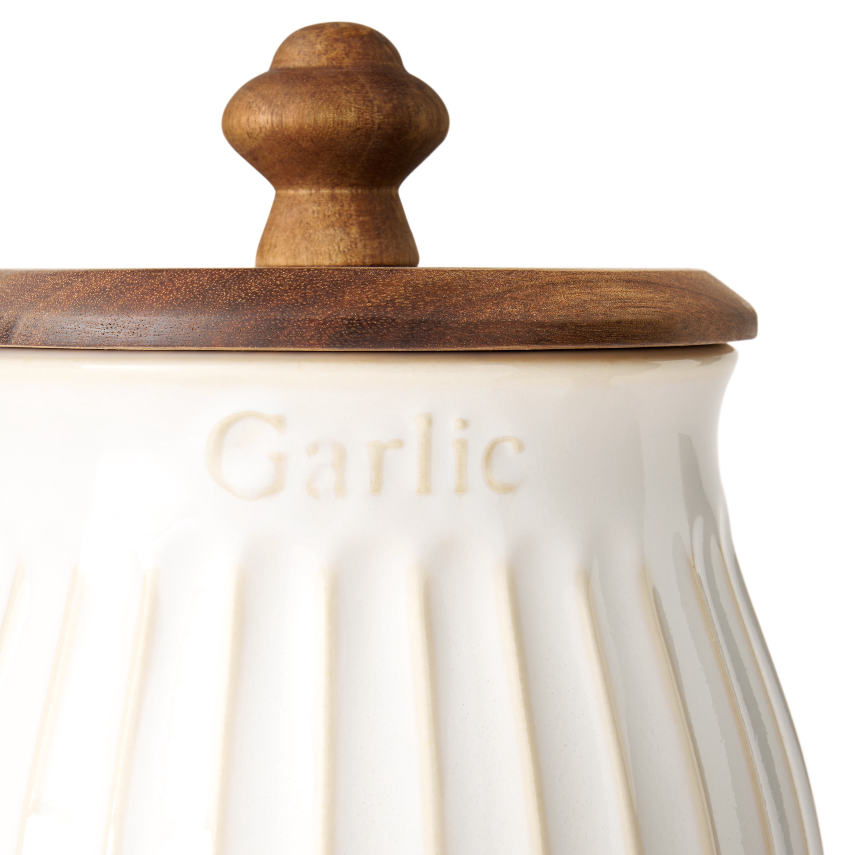 The Pioneer Woman Colette Stoneware Garlic Keeper, White