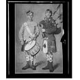 thumbnail image 2 of Historic Framed Print, [Drummer and bagpipe player in Scottish uniform], 17-7/8" x 21-7/8", 2 of 9