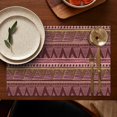 thumbnail image 4 of Nordic Boho Placemats Set of 6, 12x18 Inch Cotton Linen Table Mats with Tribal Artistic Patterns, Rustic Washable Decor for Farmhouse Dining Table in Ethnic Aesthetic Style, 4 of 5