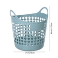 thumbnail image 3 of Twfbrm Plastic Laundry Basket, 12x16 Inch Portable Breathable Laundry Hamper with Handles, Ventilation Durable Storage Container Organizer for Bedroom, Apartment, Dorm, Home, Laundry Room, 3 of 6