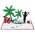 thumbnail image 1 of Creative 3D Three-Dimensional Greeting Card Father's Day Mother's Day Blessing Card Postcard Gift (Beach Father), 1 of 6