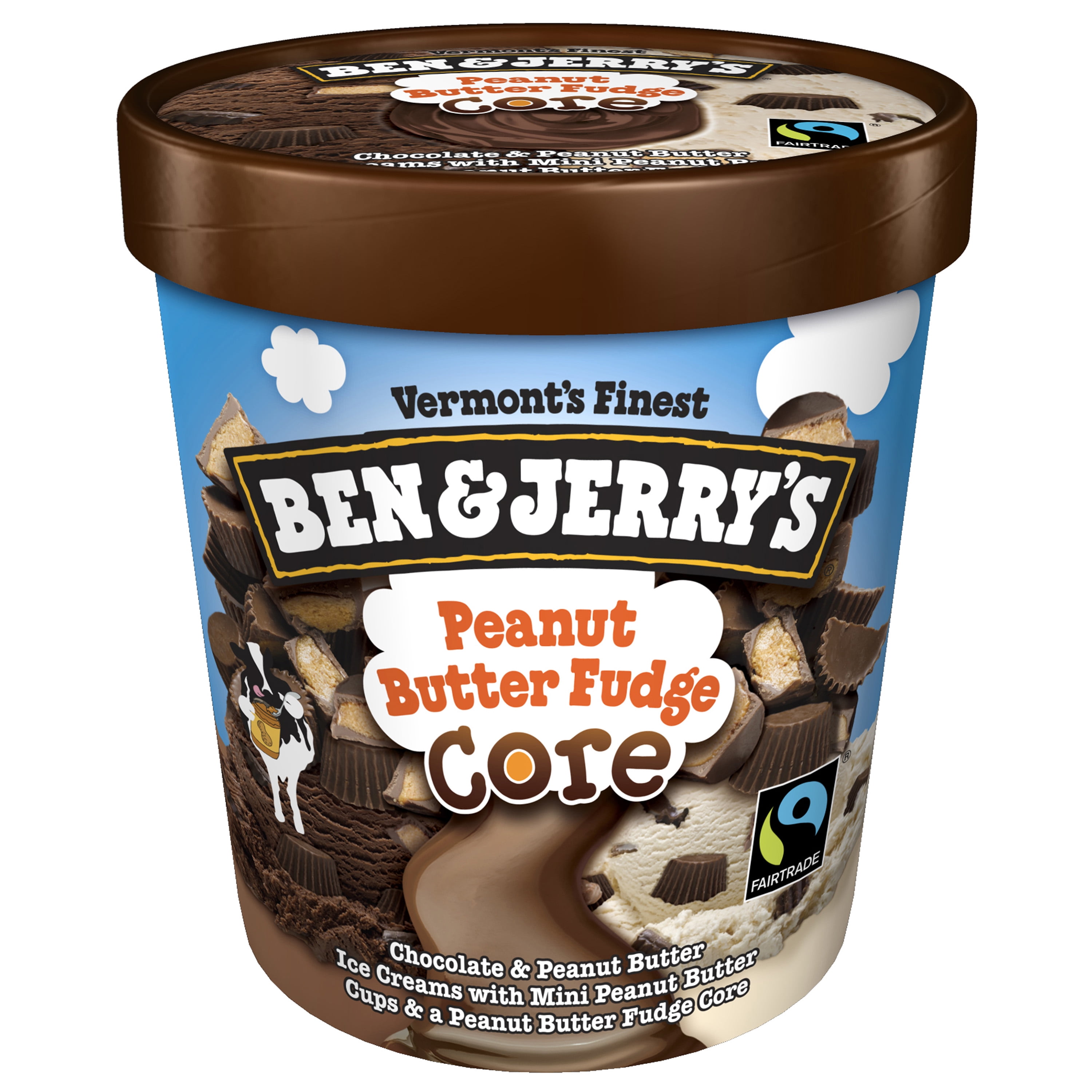 Ben Jerry S Peanut Er Fudge Core Ice Cream 16 Oz
