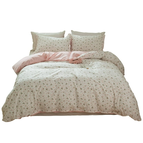 Funda de edredón LifeTB Cotton Floral Queen con 2 fundas de almohada