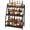 3-Tier Wider, variant on SENYUM Upgrade Stand for Home Bar, Wine Rack Freestanding Floor, Mini Bar Table for Liquor Whiskey Wine, Trapezoidal Liquor Bottle Display Shelf with Glass Holder and Fences