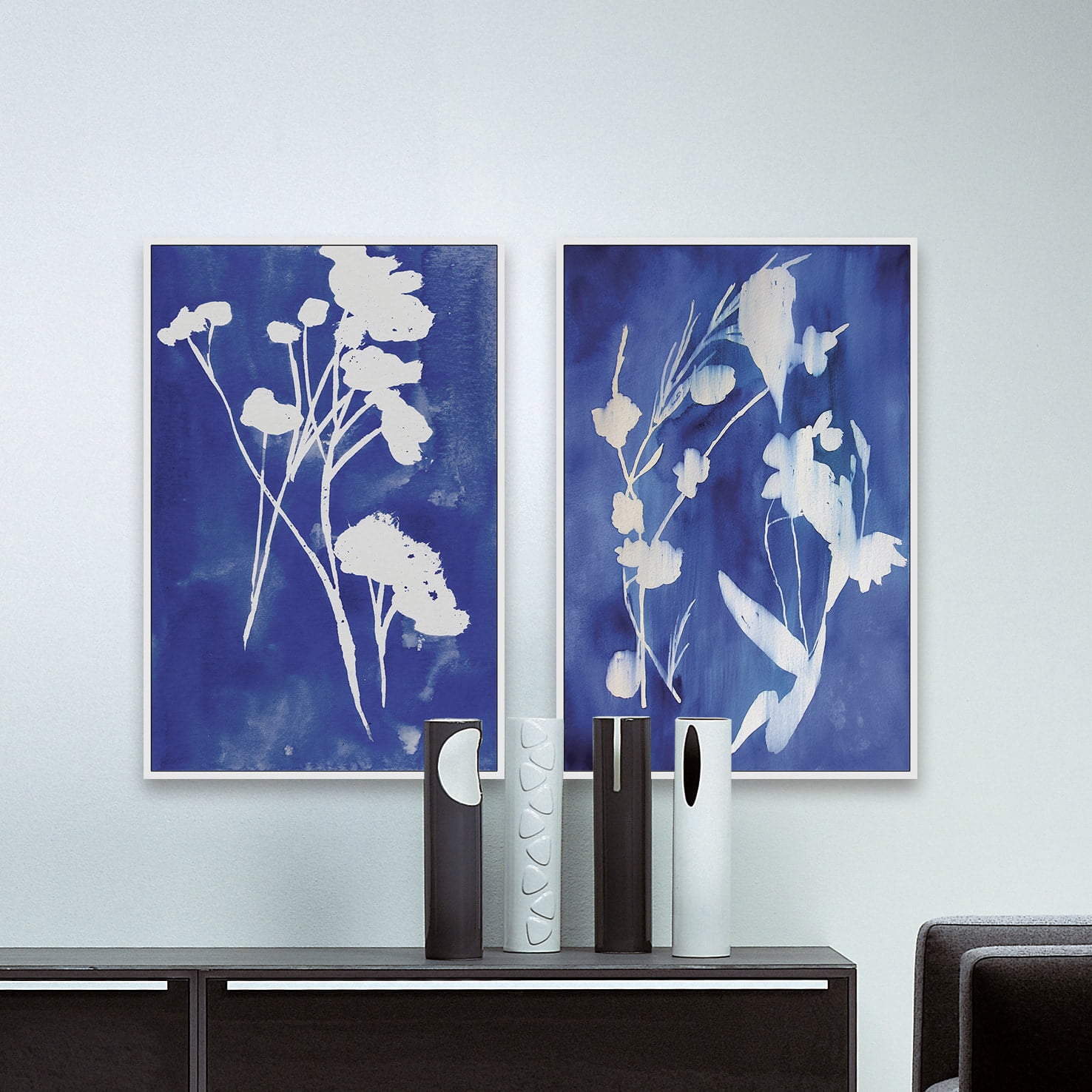 Marmont Hill Inc White Stems Diptych - Multi-color