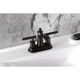thumbnail image 4 of Kingston Brass FB7625CML Manhattan Double-Handle 4" Centerset Bathroom Faucet with Pop-Up Drain, Oil Rubbed Bronze, 4 of 7