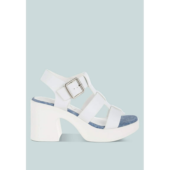 Avalon Chunky Pin Buckle Platform Heels