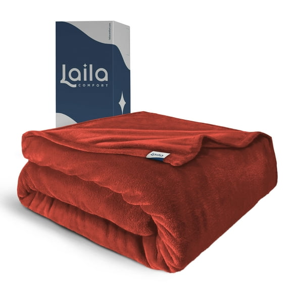 Cobija Matrimonial, Frazada Ultra Suave, 100% Microfibra de Poliéster Premium (Rojo) Laila Comfort.