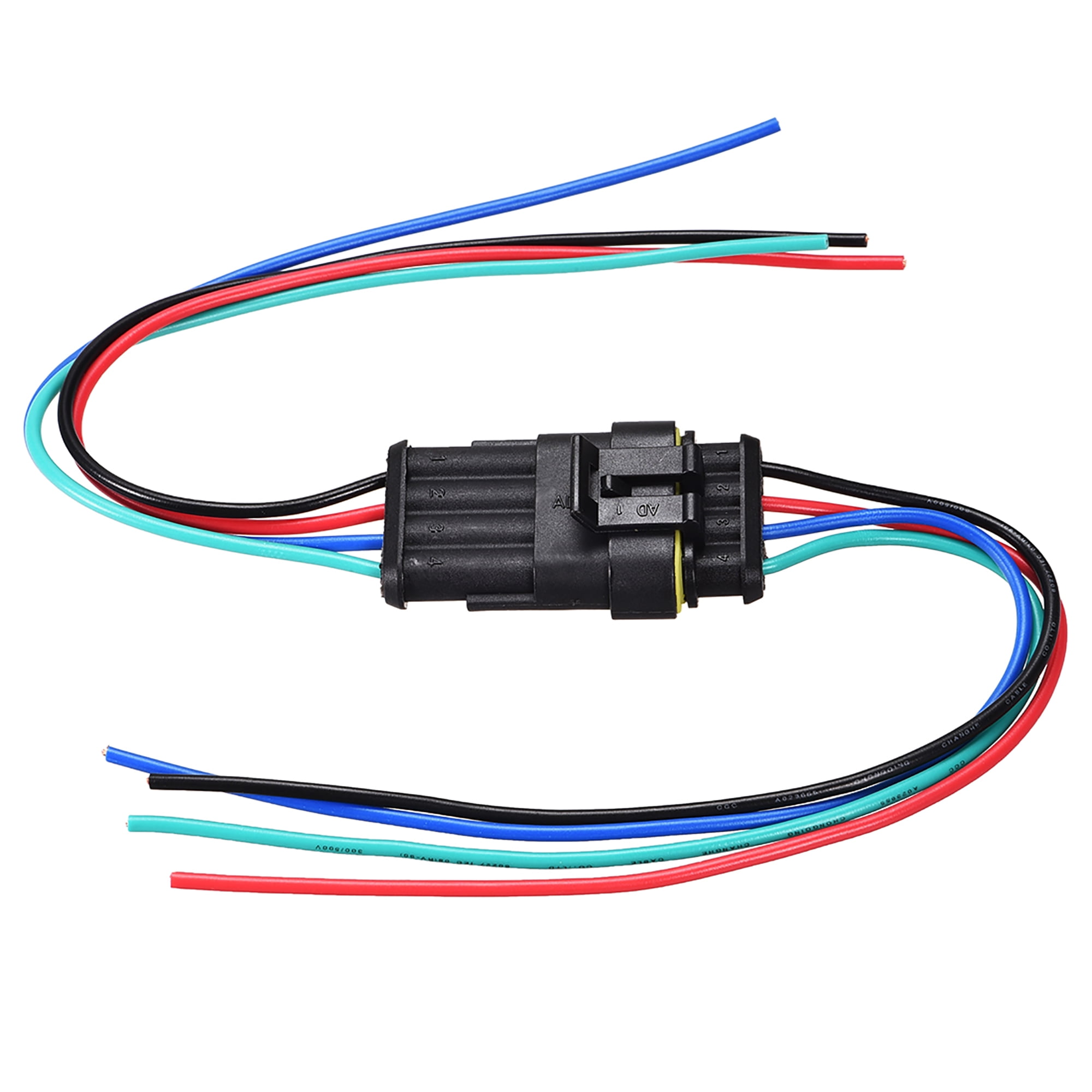 HID Wire Connector 4Pin Waterproof Wire Harness Plug Socket Adapters