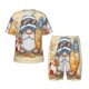 thumbnail image 1 of Balery Hello Summer Cute Gnome Conjunto de Pijama Infantil de Manga Corta con Estampado – Ropa de Dormir de Algodón Suave-3X-Large, 1 of 6