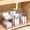 Clear+Divided, variant on Sindcom 3 Pack Bathroom Plastic Storage Organizer, 2 Tier Clear Under Sink Organizers Vanity Countertop Storage Container