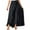 Black-01, variant on HTNBO Women Skorts Skirts Casual Ruffle Hem Bandage High Waist Long Skort Pants
