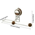 thumbnail image 3 of Stainless Steel Suction Cup Paper Towel Holder - Adhesive Wall Mounted Roll Rack for Kitchen and Bathroom Towel Storage - B, 3 of 4