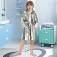 thumbnail image 5 of FORMRS Kids Bathrobe Unisex Hooded Robe Toddler Pajamas Sleepwear, Size 2-3T, Blue Cute Cats, 5 of 7