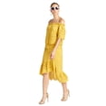 thumbnail image 5 of Aster Skirt - Women's Cotton eyelet asymmetric hi-lo skirt (marigold), 5 of 5