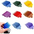 thumbnail image 1 of BR Juego de peines guía para cortapelos: 8 tamaños, protectores para cortapelos, peine límite de funda de pinza, accesorios para cortapelos, herramientas para el cabello especialmente diseña, 1 of 5