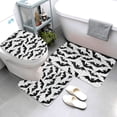 thumbnail image 3 of Bathroom Rugs Sets 3 Piece - Halloween bats spiderweb cool Absorbent Non Slip Bath Mats, U-Shape Toilet Lid Cover, Contour Mat, Soft Washable Shower Mats Bath Rug Mat for Bathroom Tub Toilet, 3 of 7