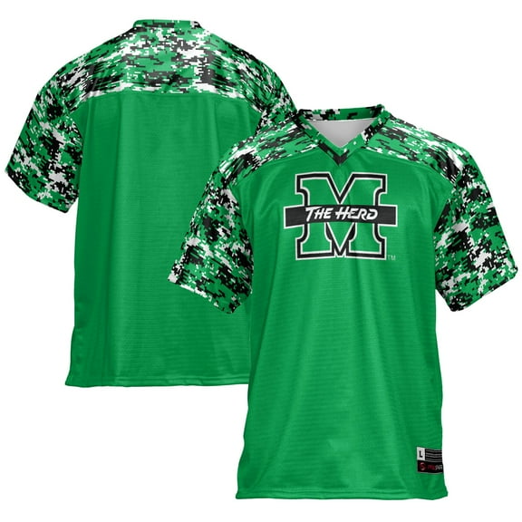 Men's GameDay Greats Kelly Green Marshall Thundering Herd Football Jersey