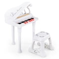 thumbnail image 1 of Costway 31 Keys Kids Piano Keyboard Toy Toddler Musical Instrument with Stool & Microphone White, 1 of 9