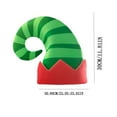 thumbnail image 2 of Dark Red Striped Elf Beanie Cap for Adults One Size - Christmas Hats Adults and Funny Christmas Hats for Christmas Parties and Festive Events, 2 of 2