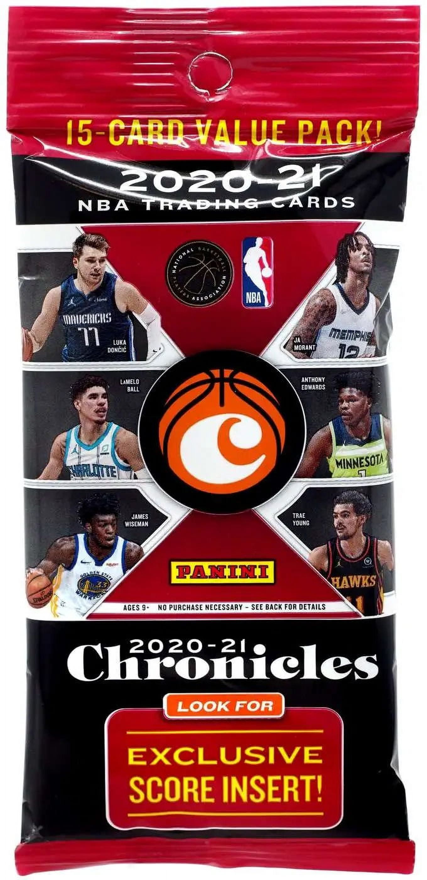Panini 2020-21 Chronicles NBA Sports Trading Card Value Pack 