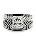 thumbnail image 3 of High polished (no plating) Stainless Steel Ring with AAA Grade CZ in Clear for Women Style TK028, 3 of 5