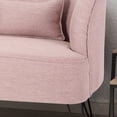 thumbnail image 4 of Noble House Nilton Fabric Upholstered Loveseat, Light Blush, 4 of 7
