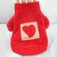 thumbnail image 3 of Mightlink Pet Sweater Love Heart Pattern Super Soft Washable Non-Fading Wear Resistant Keep Warm Acrylic 2-Legged Winter Warm Dog Cat Pullover Decor Pet Supplies, 3 of 6