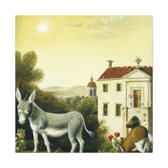 Donkeys in Rococo Style - Canvas