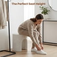 thumbnail image 3 of FOROUTIA 15.7" White Speckled Arch Side Table, Waterproof Magnesium Oxide Accent Table, Modern Indoor Outdoor End Table for Patio, Living Room, Bedroom, Small Space Stool, 3 of 7