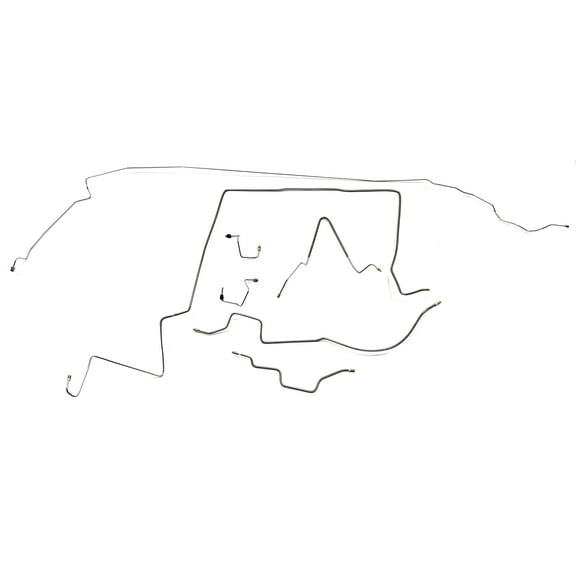 Full Car Brake Line Kit - Fits 87-95 Jeep Wrangler w/Non ABS - Galfan Coated Steel - The Stop Shop