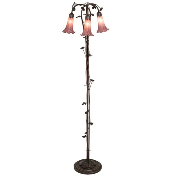 Meyda Tiffany 48433 3 Light 58" Tall Tree Floor Lamp - MultiColor
